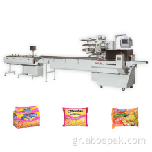 Αυτόματη μηχανή συσκευασίας για στιγμιαία ζυμαρικά κέικ οριζόντια ροή μαξιλαροειδών συσκευασίας μηχανή σφράγισης συσκευασίας
